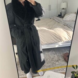 Fur Trim Trenchcoat